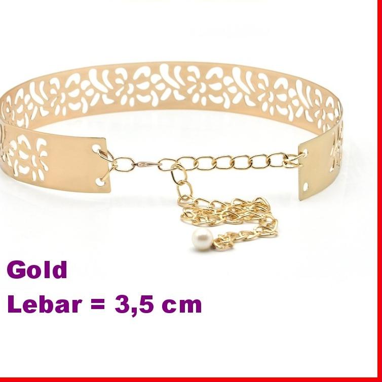 [MLL.18Oc22y] Ikat Pinggang Sabuk Belt Plat Gesper Wanita Rantai Fashion Korea Cewek Obi Ring Emas G