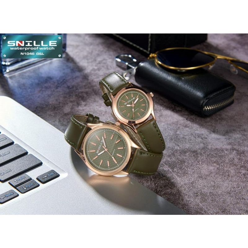 JAM TANGAN ORIGINAL COUPLE SNILLE ANTI AIR WATER RESIST BEST SELLER ORIGINAL TALI KULIT