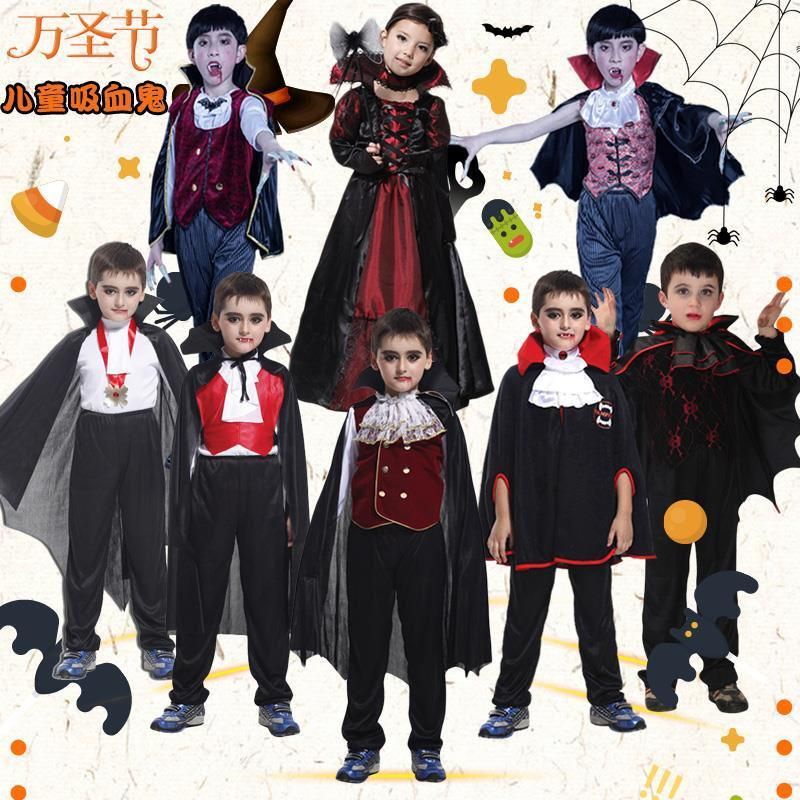 [MikanHiro Store] Costume Dracula Anak Pesta Haloween Halloween vampire cos suit Earl suit Dracula children horror costume clothes for men and women