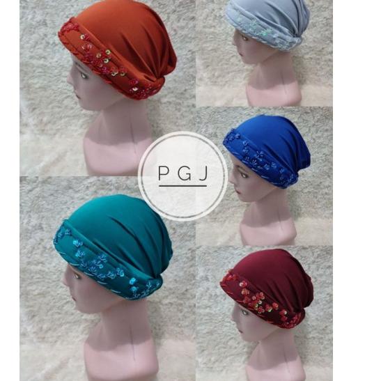 {SID.18Oc22ᶠ} Kerpus kupluk ibu ibu fashion beanies ciput nenek songkok turban haji khas kalimantan