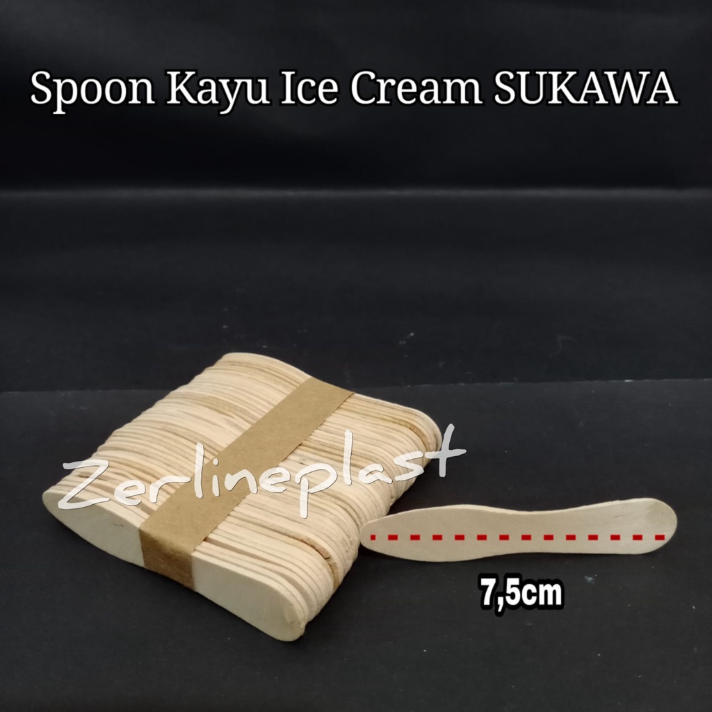 SPOON Kayu Ice Cream SUKAWA (Bahan Kayu)