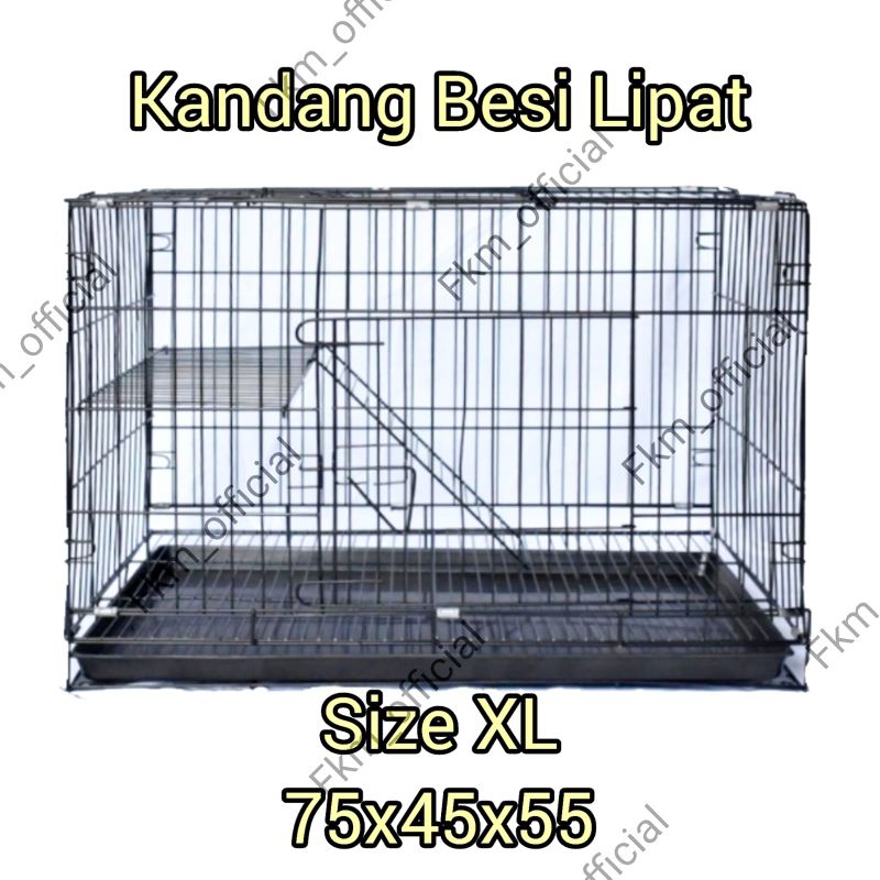 Kandang kucing tingkat XL 75x45x55