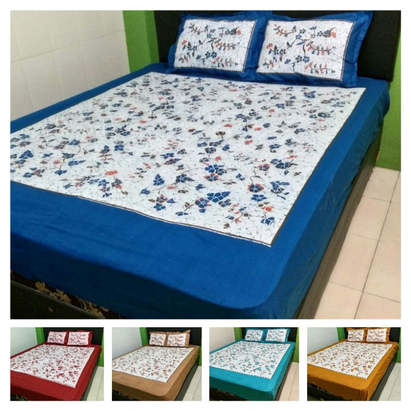 SPREI BATIK REMEKAN SIZE 180x200 160x200 SPREI BATIK PEKALONGAN BAHAN KATUN ADEM