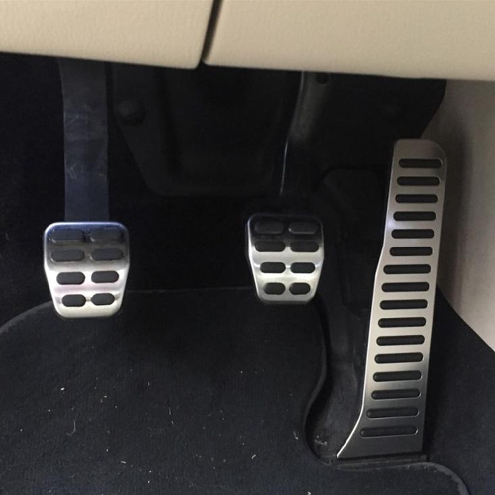 Stainless Steel Mobil Foot Rest Pedal Pads Covers Untuk Volkswagen VW New Jetta MK6 LHD Akselerator Rem Pedal Kit