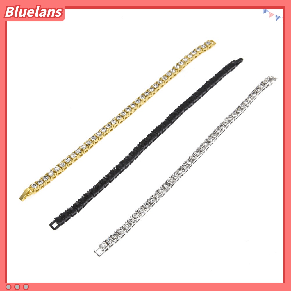 Gelang Berlian Imitasi Model Baris Tunggal Untuk Pria