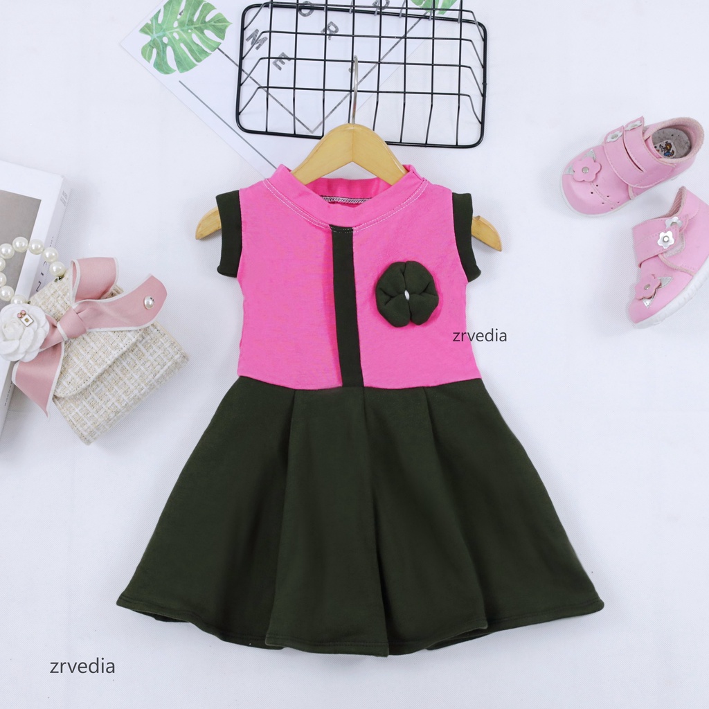 Dress Bilqis uk 2-3 Thn / Dres Perempuan Yukensi Murah Grosir Baju Anak Pakaian Harian Gaun Pesta