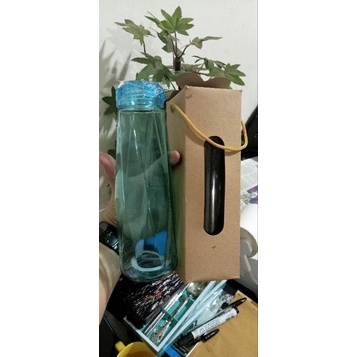BOTOL KRISTAL + Kemasan Box Coklat Rustic