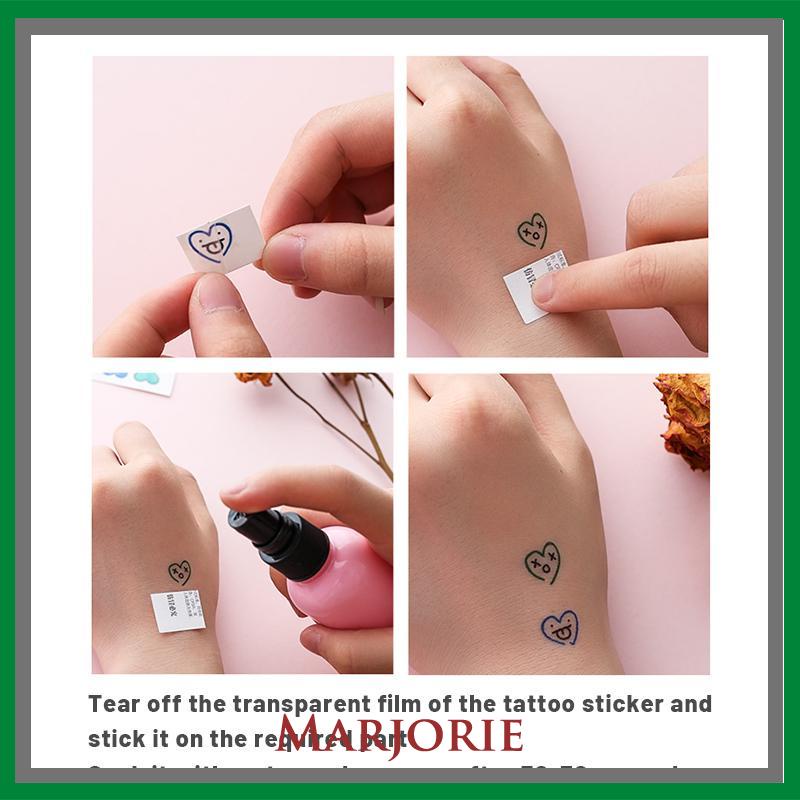 1 PC Lucu Tato Stiker Tato Sementara Warna-warni Tato Tahan Air Segar Kecil S-MJD