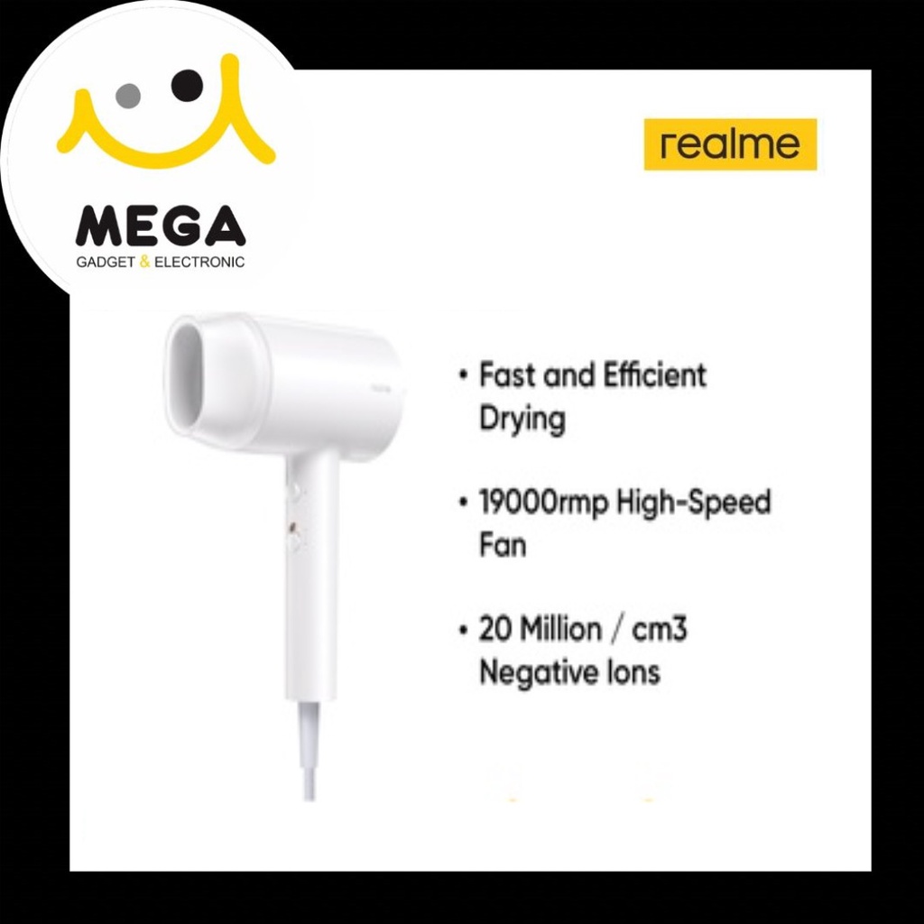 Realme Ionic Fast Drying Hair Dryer Garansi Resmi Realme Indonesia