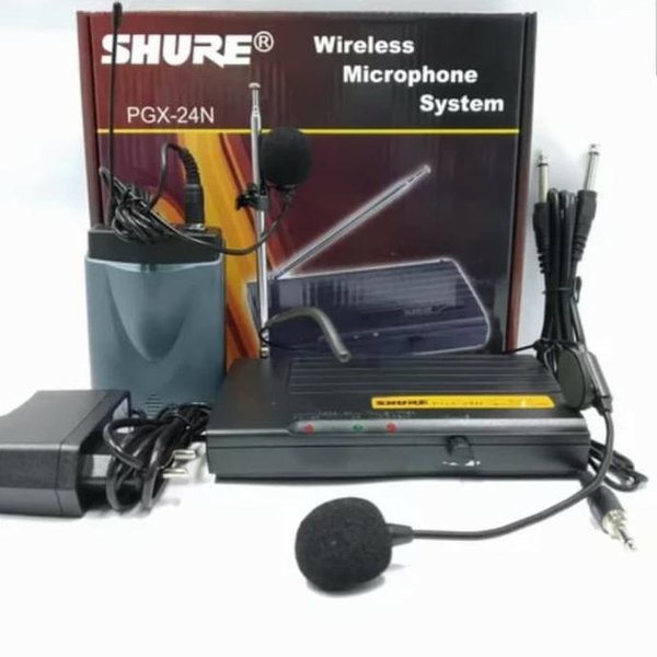 MICROPHONE WIRELESS SHURE PGX-24N PGX24N 1 CHANNEL CLIP ON WIRELESS JEPIT MIC SHURE