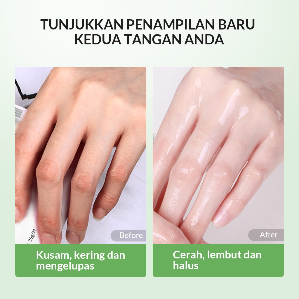 ready BIOAQUA Niacinamide Brightening Moisturizing Hand Mask 35g / masker tangan