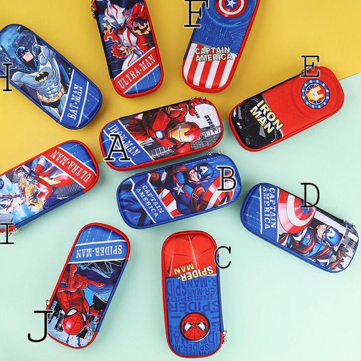 

Hot Sale !! kotak pensil superhero kotak pensil anak laki-laki peralatan sekolah import ✓