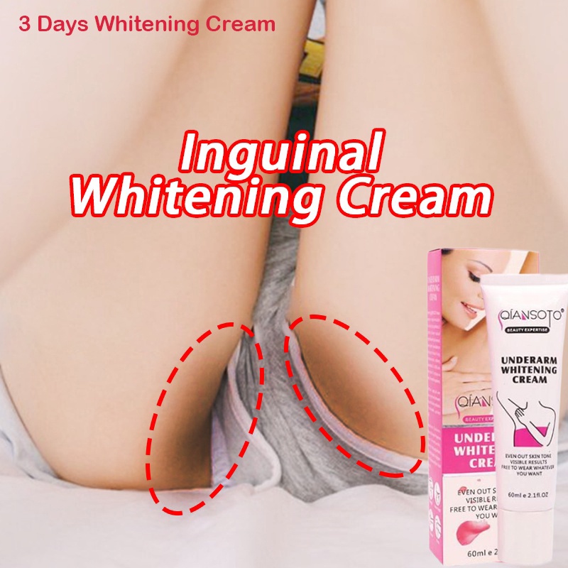 Cream Krim Pemutih selangkangan Pemutih ketiak Underarm Whitening cream Perawatan kewanitaan tubuh 60G Efektif memutihkan leher/tangan/kaki/miss v/Selangkangan/ ketiak/Aman dan tidak berbahaya