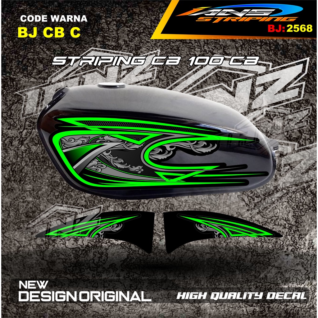 STICKER BODY MOTOR CB BATIK  / STRIPING CUSTOM CB 125 TERMURAH / STIKER MOTOR