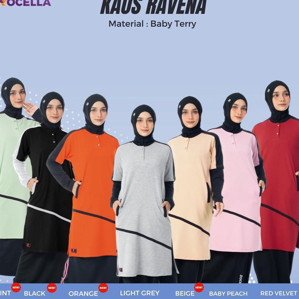 [SIA.18Oc22ĸ] ROCELLA SET OLAHRAGA WANITA MUSLIM - KAOS OLAHRAGA RAVENA - ROK CELANA SPORTY - KAOS O