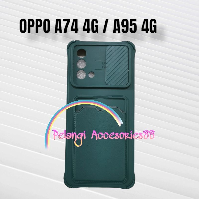 CASE OPPO A74 4G / A95 4G CASE SOFTCASE SLEDING WARNA WARNI