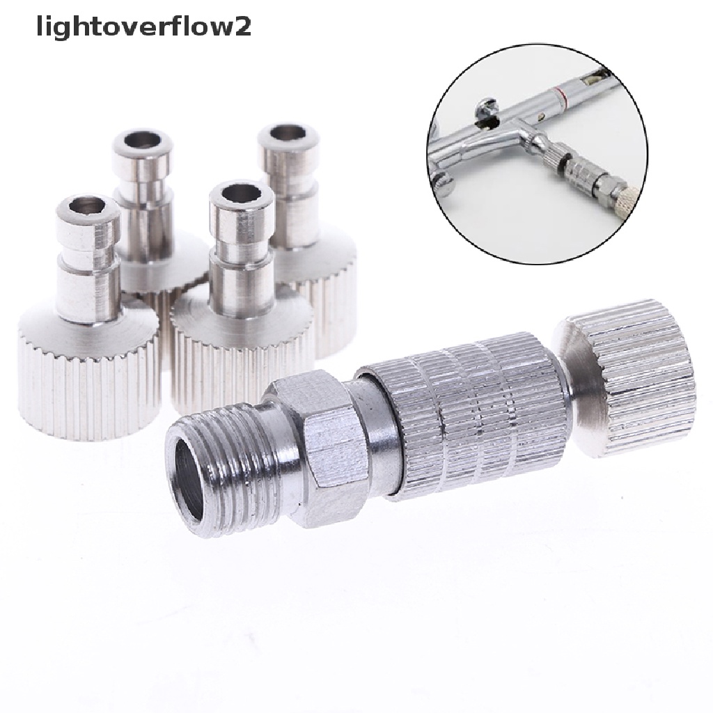 (lightoverflow2) Adaptor Sambungan Pompa Airbrush Quick Release Ukuran 1 / 8 (ID)