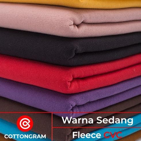 Kain Fleece Bahan Jaket Sweater Hoodie Cvc Sedang per Setengah Kg