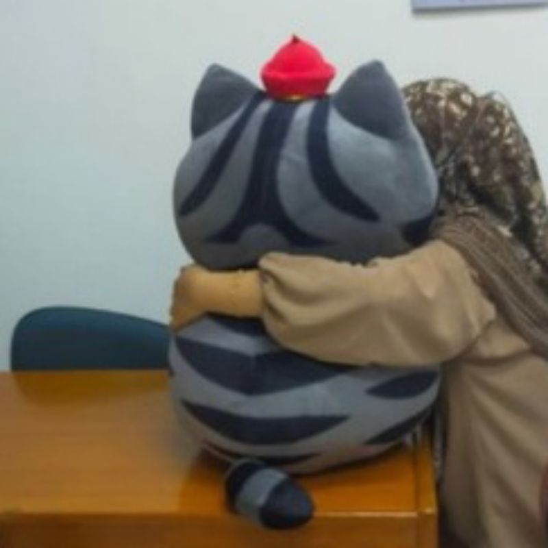 Boneka Sitting Cat Mahkota Kucing Furyucat 24inch Animal