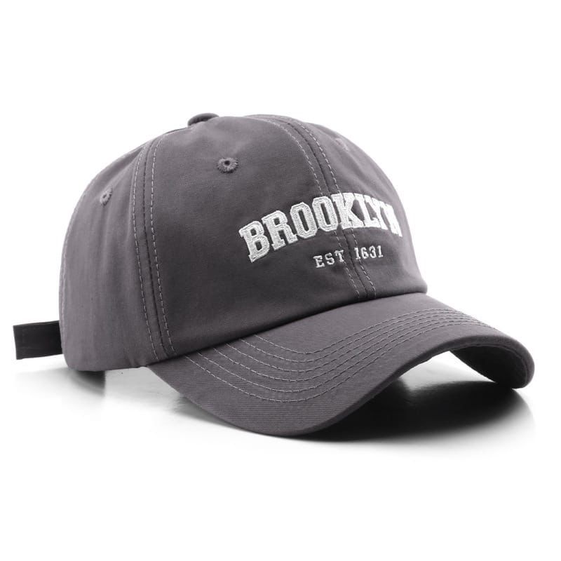PROMO...Topi Unisex Cap Hat Cotton Material Bordir Brooklyn Baseball