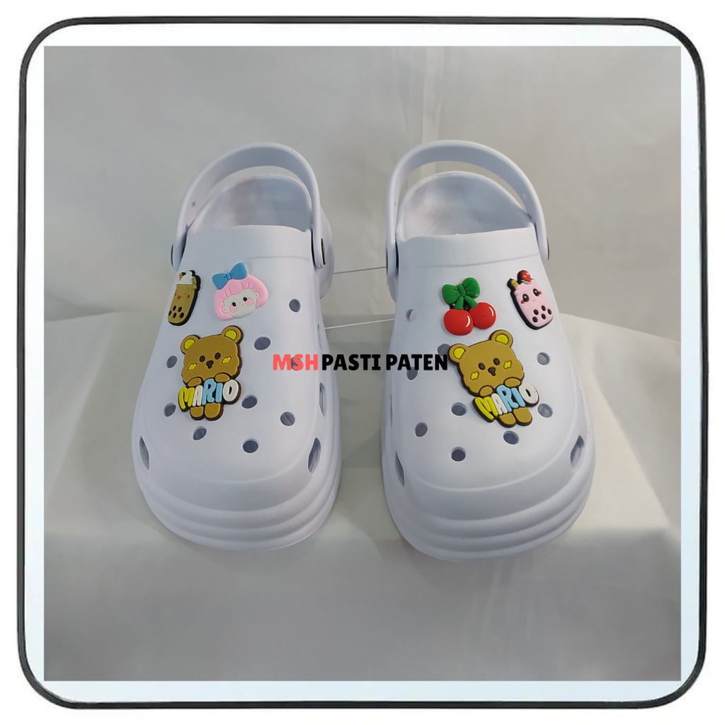 Sandal Baim Eva Rubber Wanita Sandal wedges Dulux Ori