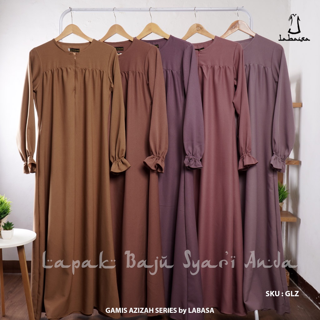 Gamis Wanita Polos Ity Crepe Azizah Series - Labasa Ori | Gamis Dewasa