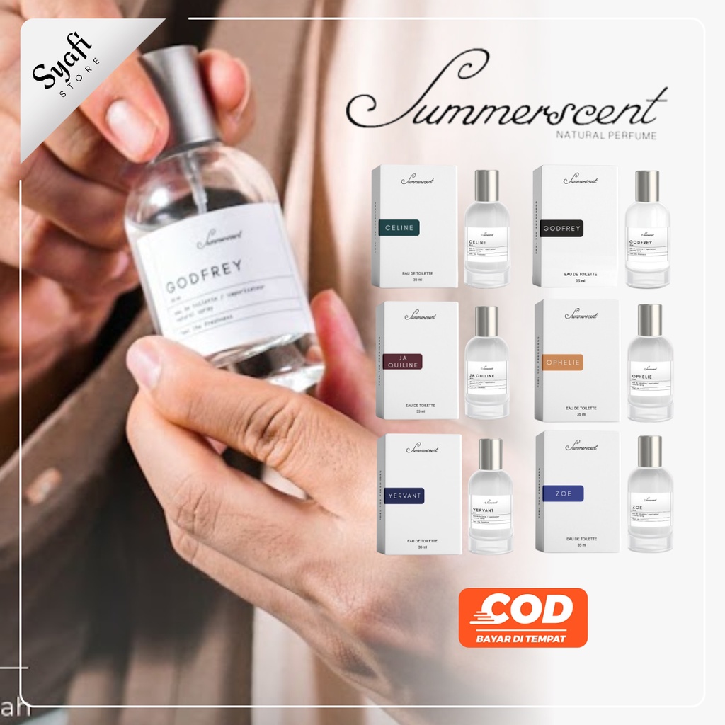 Parfum Summerscent Natural Perfume Pria Laki-Laki Wanita Perempuan Original Ophelie Celine Godfrey Y