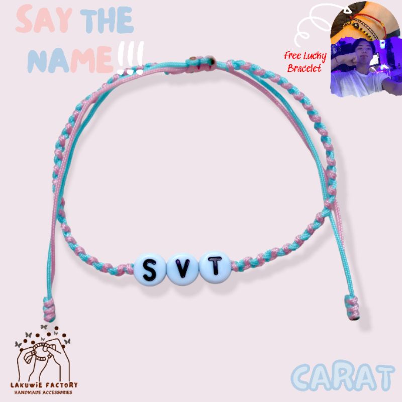 Gelang Seventeen Rose Quartz Serenity Custom Nama Member