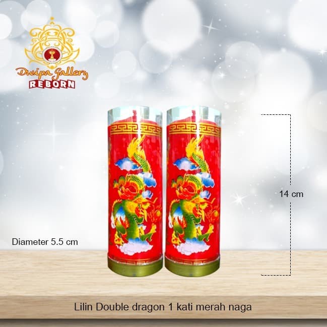 Lilin/Candle Puja Sembahyang Double Dragon 1 Kati