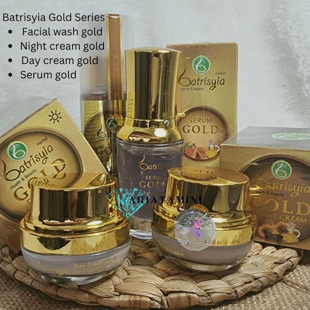 COD 11. 11 ⏩ Batrisyia Gold Series BPOM HALAL MUI / Cream Gold Batrisyia Herbal skincare aman tanpa 