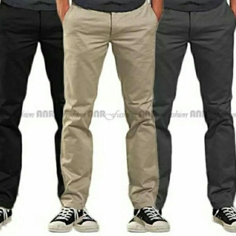 Kirim sekarang--Celana panjang pria/chino Reguler Chino model standard/chino/chino pria bahan streac