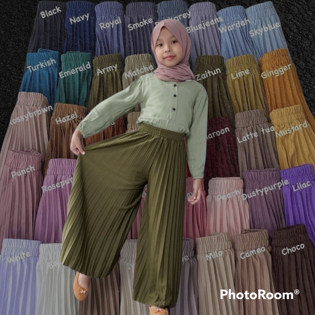 CELANA PLISKET KLOK ANAK USIA 11-14 TAHUN / CELANA PLISKET ANAK TANGGUNG/ PLISKET ANAK TANGGUNG / CE