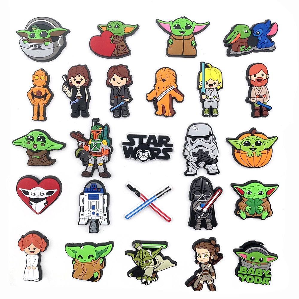 25 Pcs / set Charms Desain Star Wars Untuk Aksesoris Dekorasi Sepatu Sandal