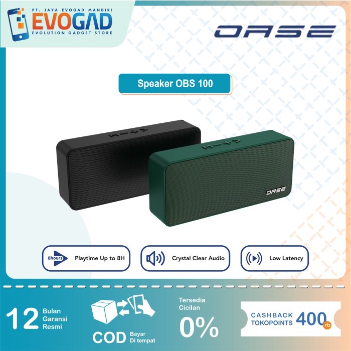 SPEAKER OASE Portable Speaker Bluetooth OBS 100 stereo mic terlaris karaoke aktif usb berkualitas ba