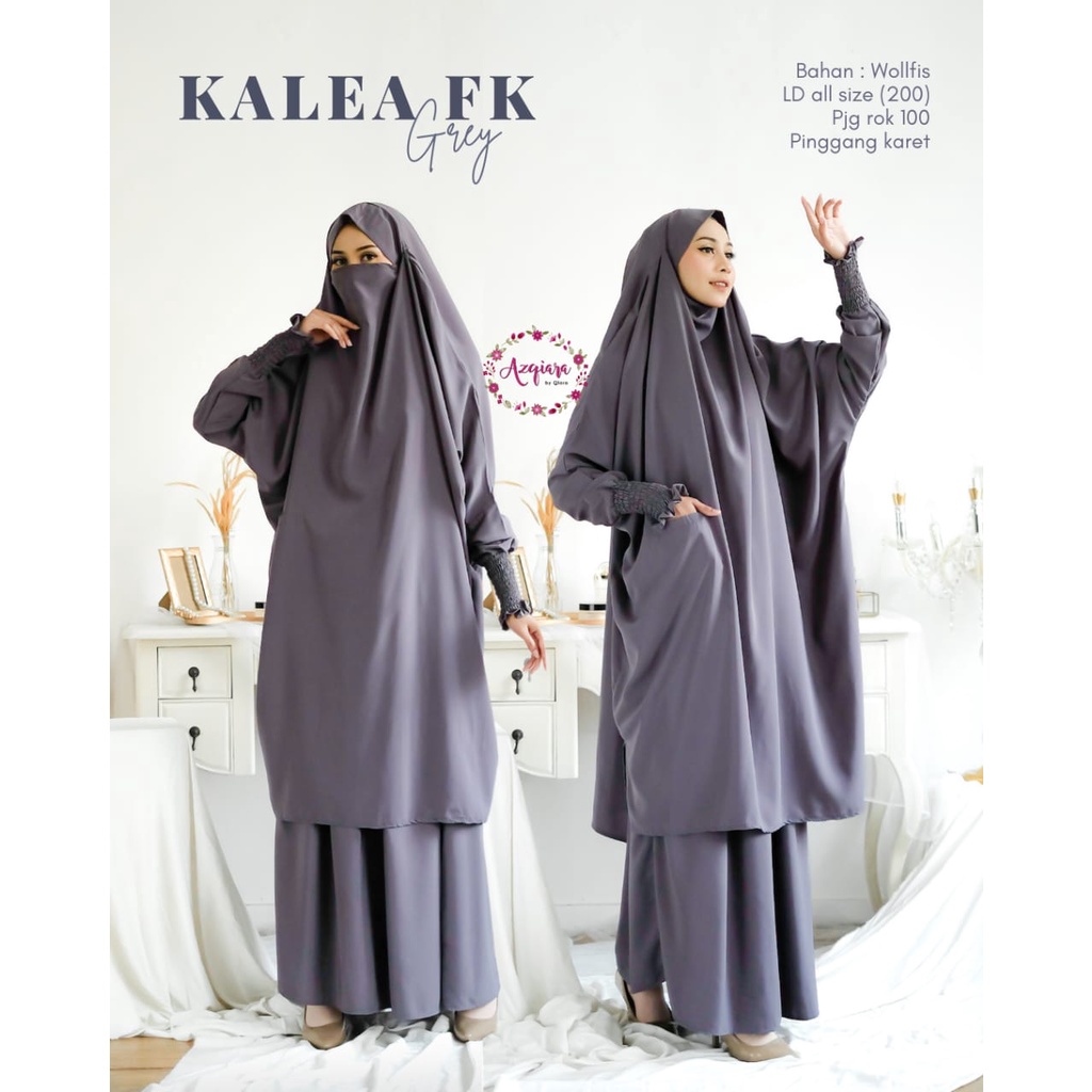 Kalea Gamis French Khimar Muslim Syari Fashion Muslim Wanita Original Produk By Qiara