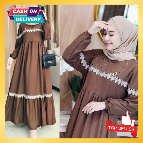 Gmis Muslimah Polos Baju Pesta Muslim Wanita Games Jumbo Mewah Games Remaja Terbaru 2023 Ghamis Musl