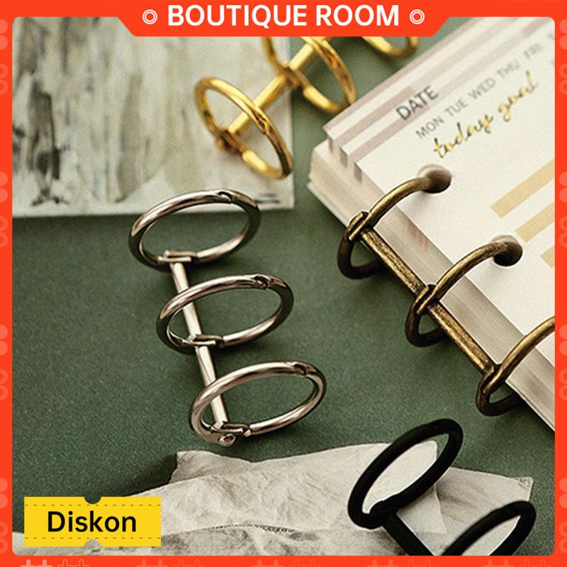 

Ready✨1 Piece 3Hole Metal Clip Book Rings Loose-leaf BinderBER