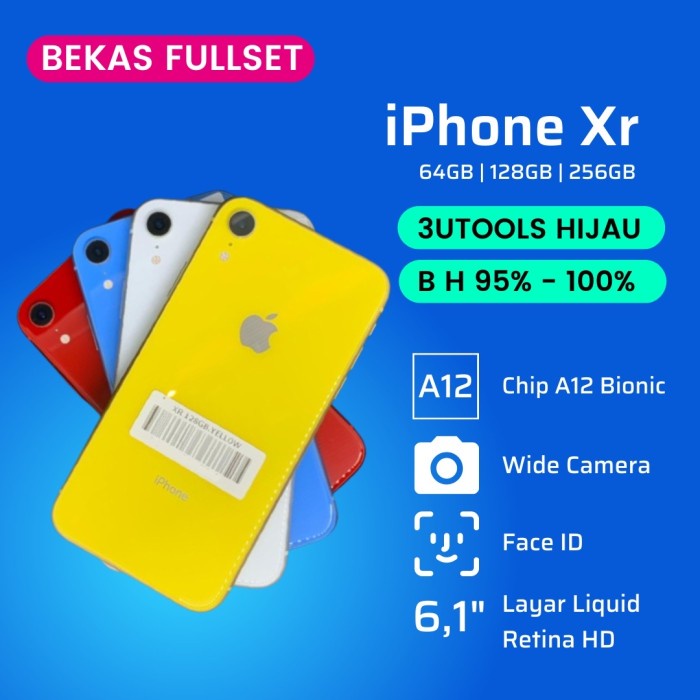 [ Hp / Handphone ] Iphone Xr 64/128 Gb Second Bekas / Second / Seken / 2Nd