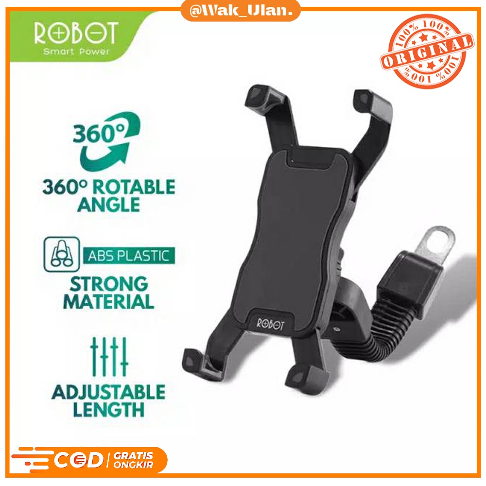 ROBOT RT-MH02 RT MH02 Dudukan Holder Stand Spion MOTOR black+grey HP Smartphone Xiomi samsung huawei