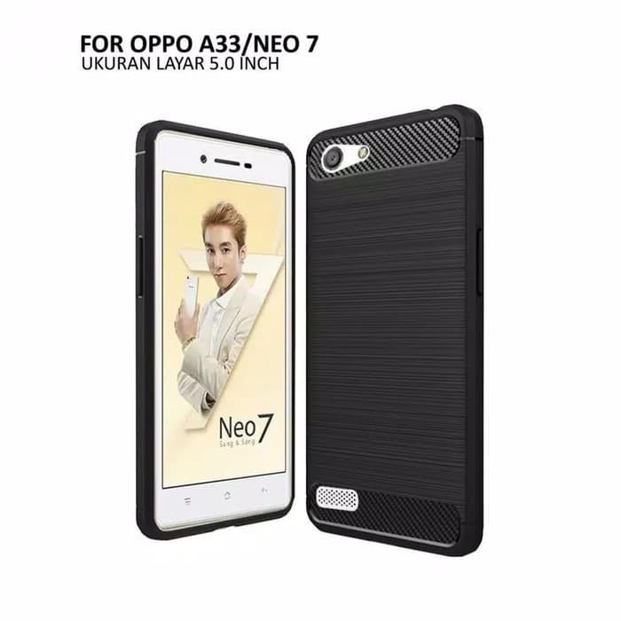 CASE SLIM FIT CARBON IPAKY OPPO A33 / NEO 7 SOFTCASE - GA