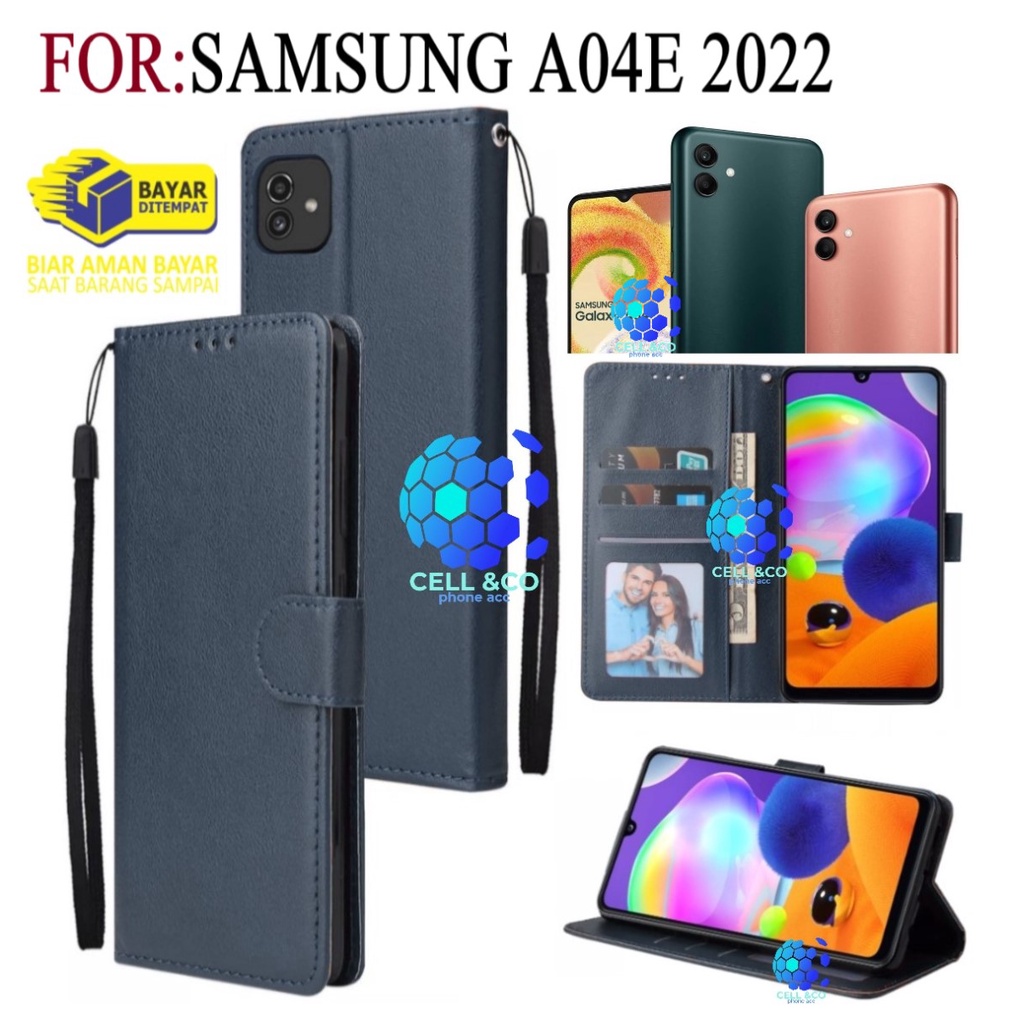 NEW SAMSUNG A04E 2022 TERBARU CASE FLIP LEATHER WALLET PREMIUM FLIP CASE BUKA TUTUP KESING HP CASING FLIP CASE WALLET SAMSUNG A04E 2022