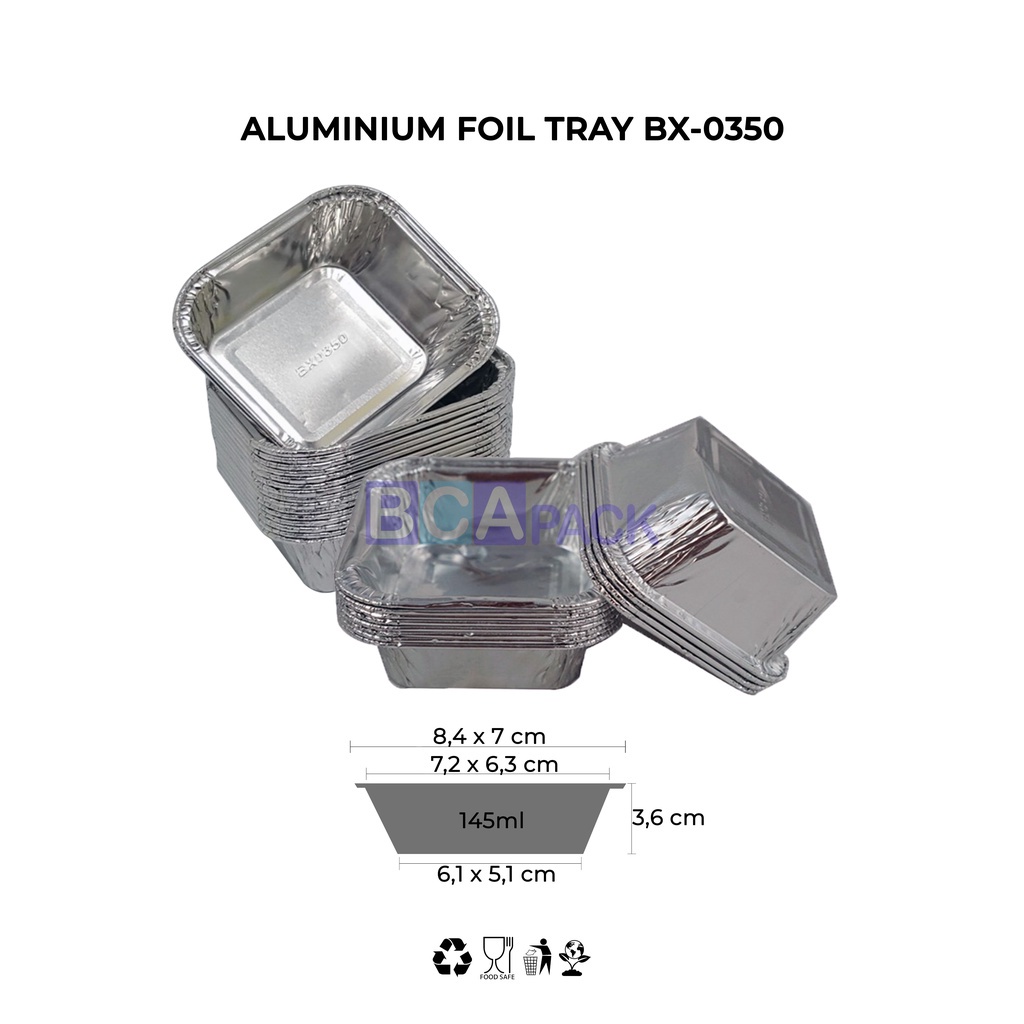 ALUMINIUM TRAY BX-0350 - WADAH ALUMINIUM FOIL TRAY - BX - 0350