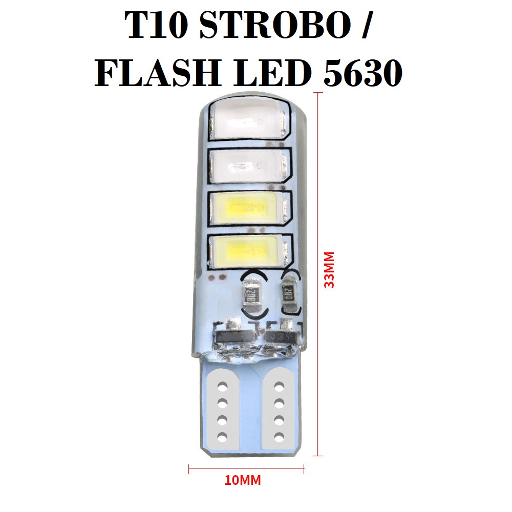 LUCKYMALL Lampu Sen Jelly Kedip GEL LED T10 5630 8 Mata Bohlam Sein Variasi Motor SIGN Reting Mobil Flash BICOLOR 2 WARNA