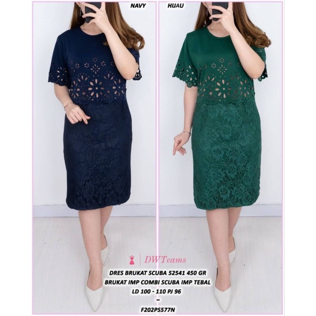 Dress 52541 Bahan scuba LD100-110 PJ96
