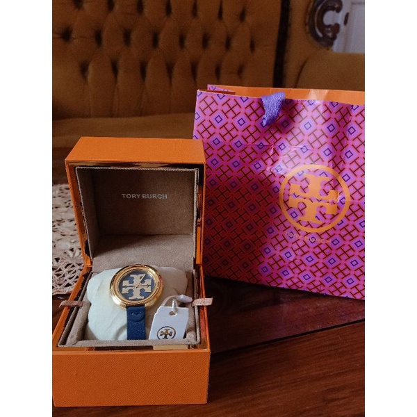 jam Tangan wanita leather Tory Burch preloved