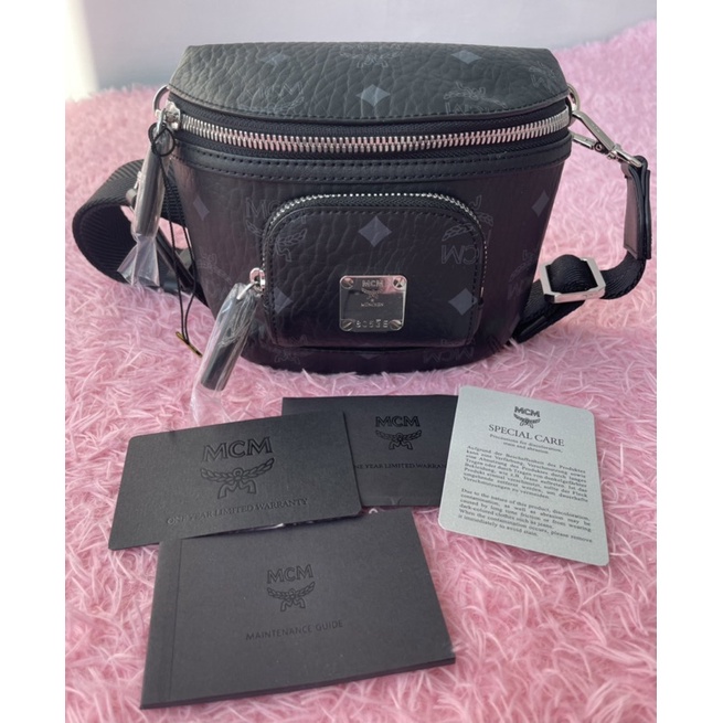 Tas MCM Small Crossbody Visetos Black Waistbag