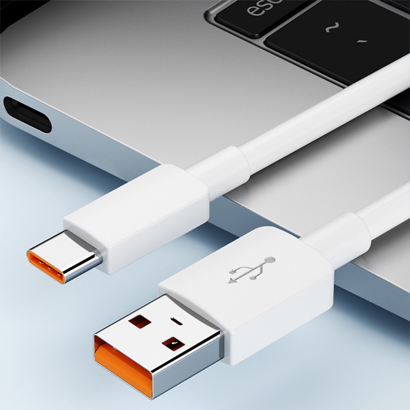 Kabel Data / Charger USB Tipe C Panjang Universal Warna Putih Tahan Lama