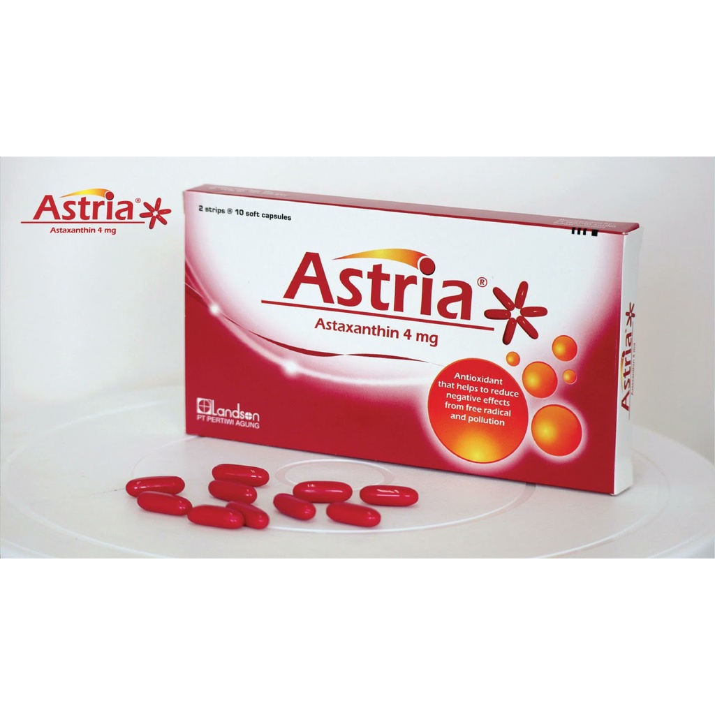 Astria astaxanthin 4mg / Astria force astaxanthin 6mg (1box 2strip @6 soft capsule)