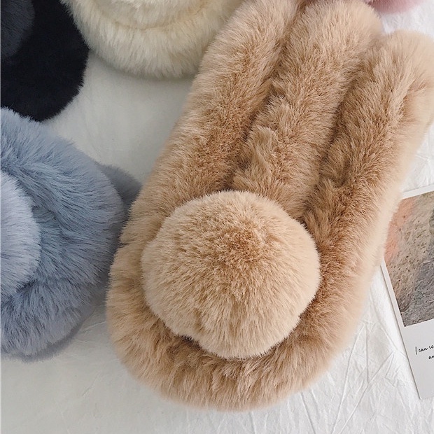 Syal Bulu Winter Scarf Rabbit Fur Fashion Korea Import SM03