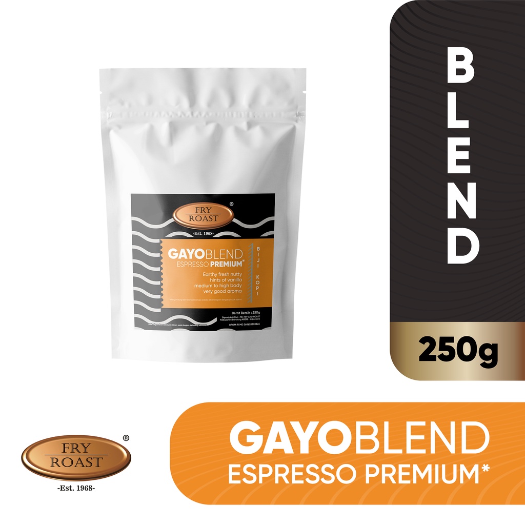 

KOPI GAYO BLEND ESPRESSO PREMIUM 250 GRAM BIJI/BUBUK